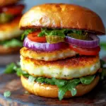 Crispy Halloumi Burger: A Quick & Tasty Vegetarian Treat 9 Crispy Halloumi Burger