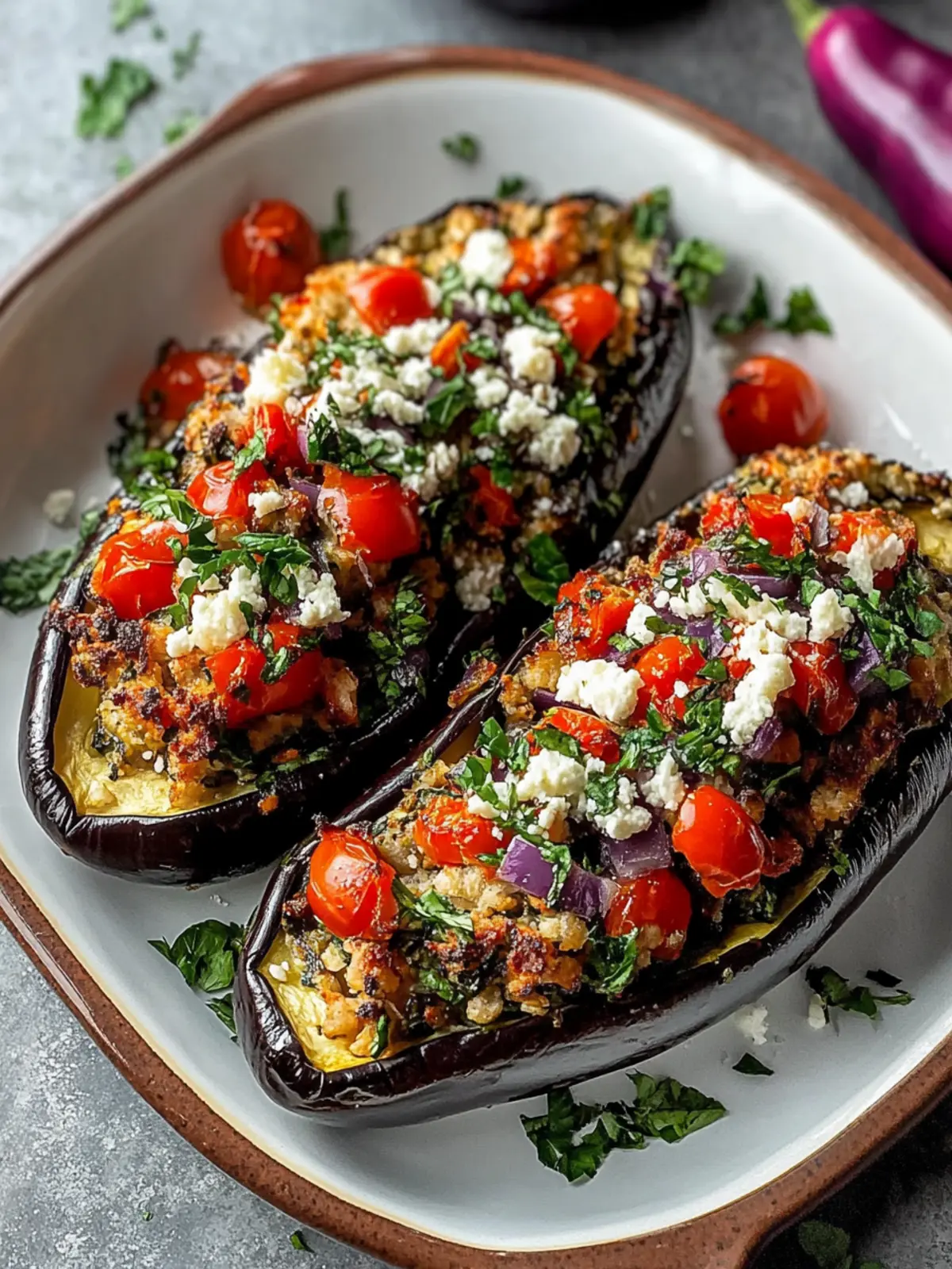 Mediterranean Stuffed Eggplant Bursting with Flavorful Joy 4 Mediterranean Stuffed Eggplant