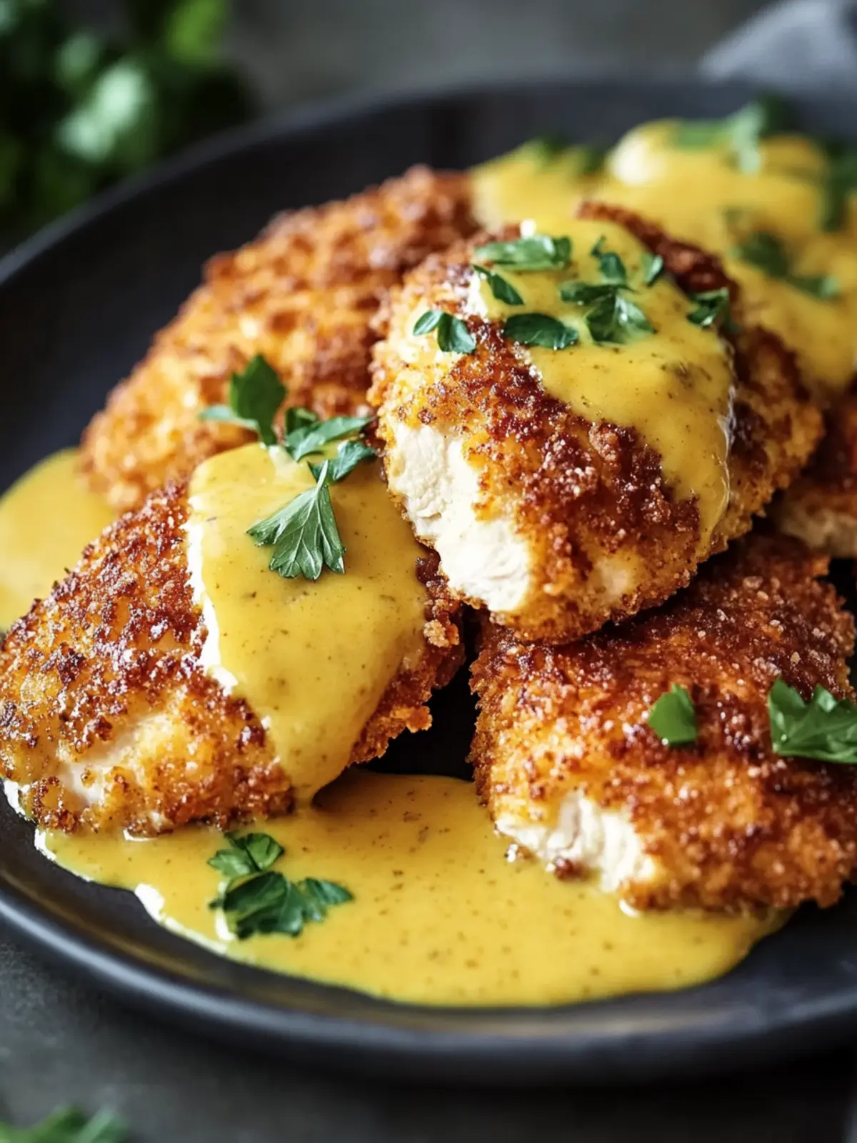 Pretzel Chicken with Mustard-Cheddar Sauce: A Crunchy Delight 5 Pretzel Chicken with Mustard-Cheddar Sauce
