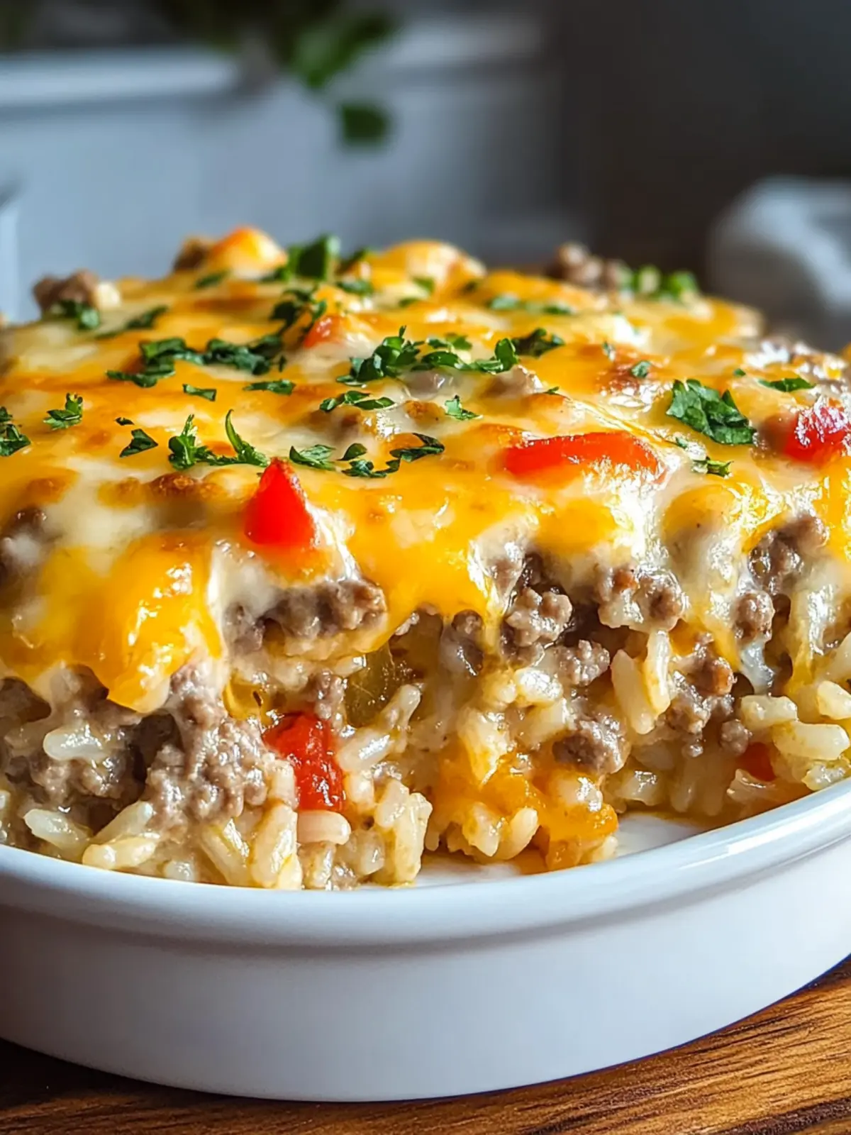 Cheesy Hamburger Rice Casserole for Cozy Weeknight Dinners 3 Cheesy Hamburger Rice Casserole