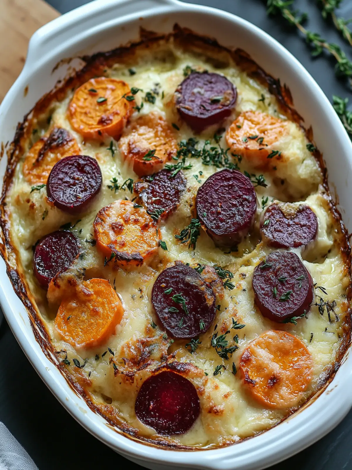 Maple-Glazed Beet & Sweet Potato Gratin for Cozy Nights 3 Maple-Glazed Beet & Sweet Potato Gratin