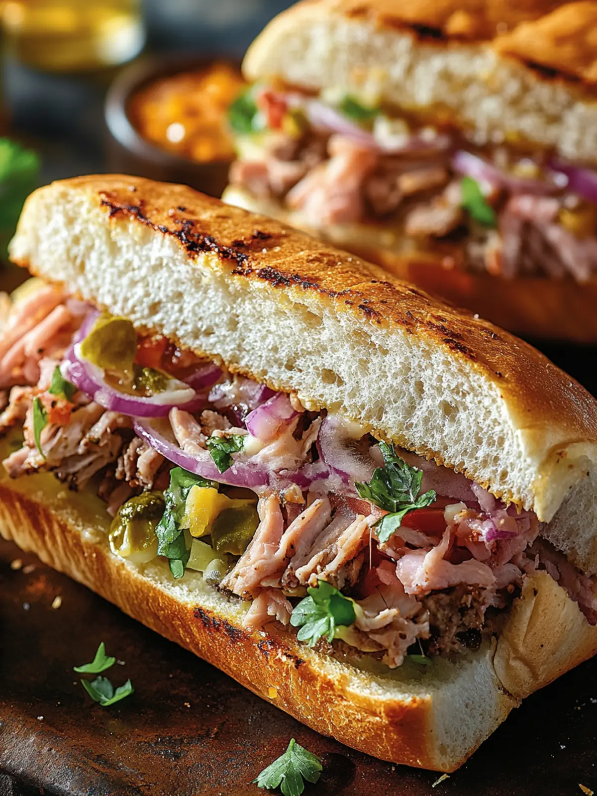 Cuban Chopped Grinder Sandwich: A Hearty Flavor Explosion 5 Cuban Chopped Grinder Sandwich