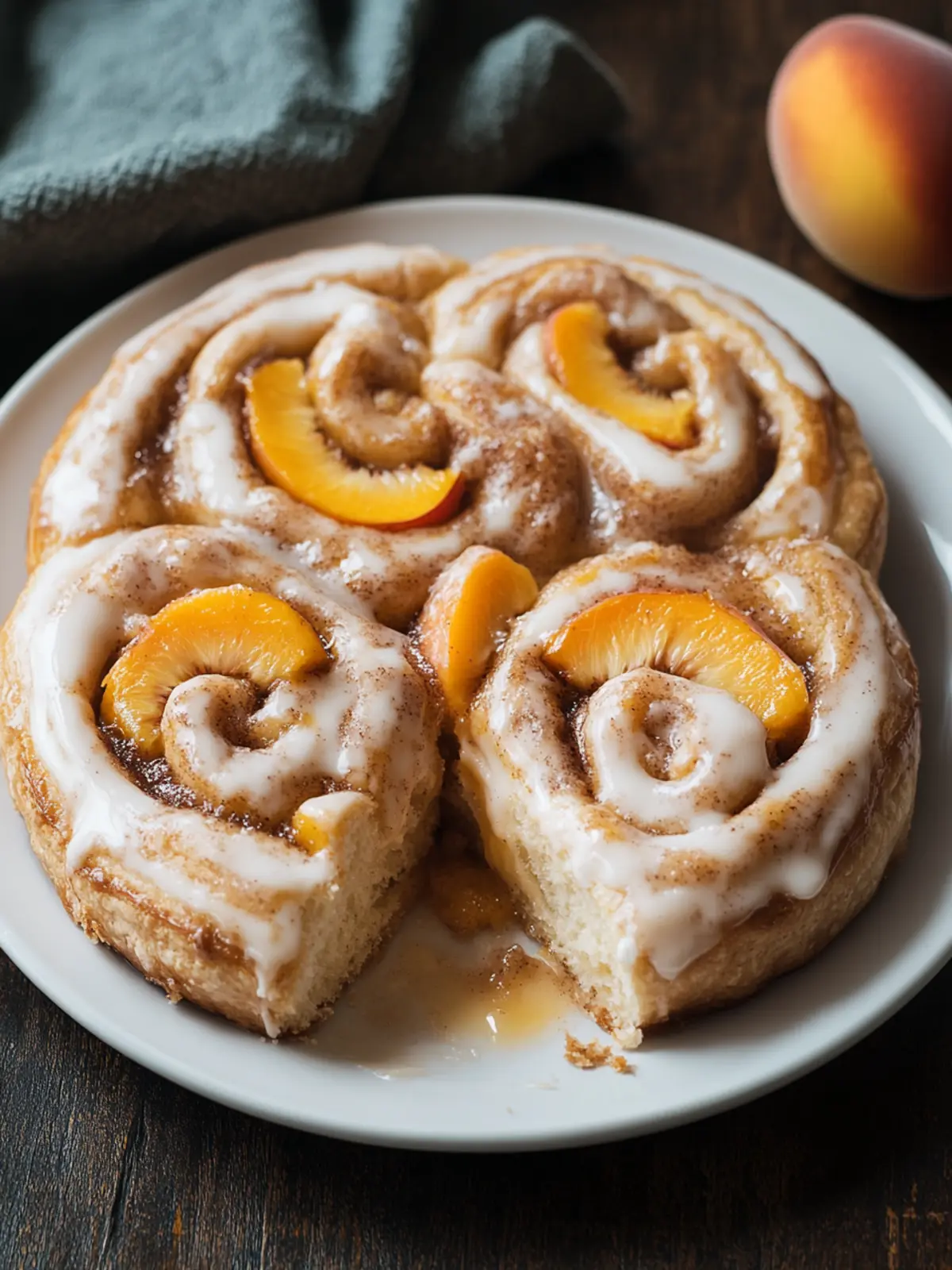 Peach Pie Cinnamon Rolls That Will Change Your Breakfast Game 2 Peach Pie Cinnamon Rolls