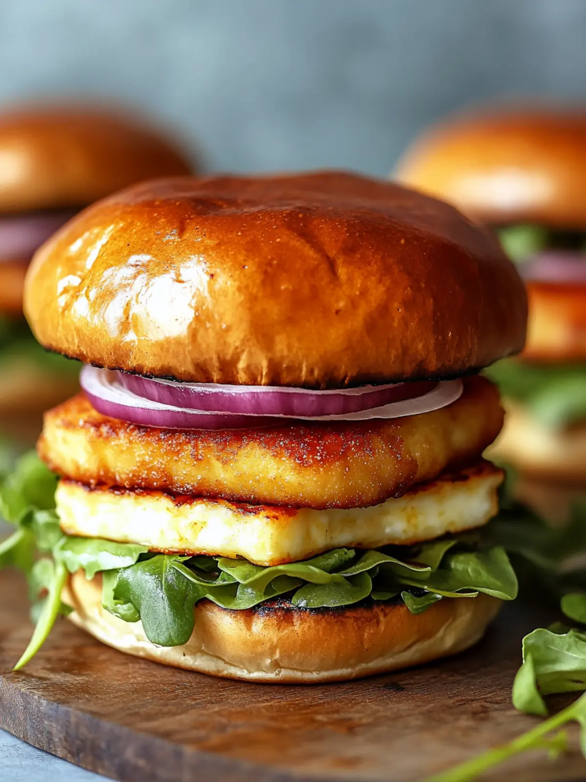 Crispy Halloumi Burger: A Quick & Tasty Vegetarian Treat 4 Crispy Halloumi Burger