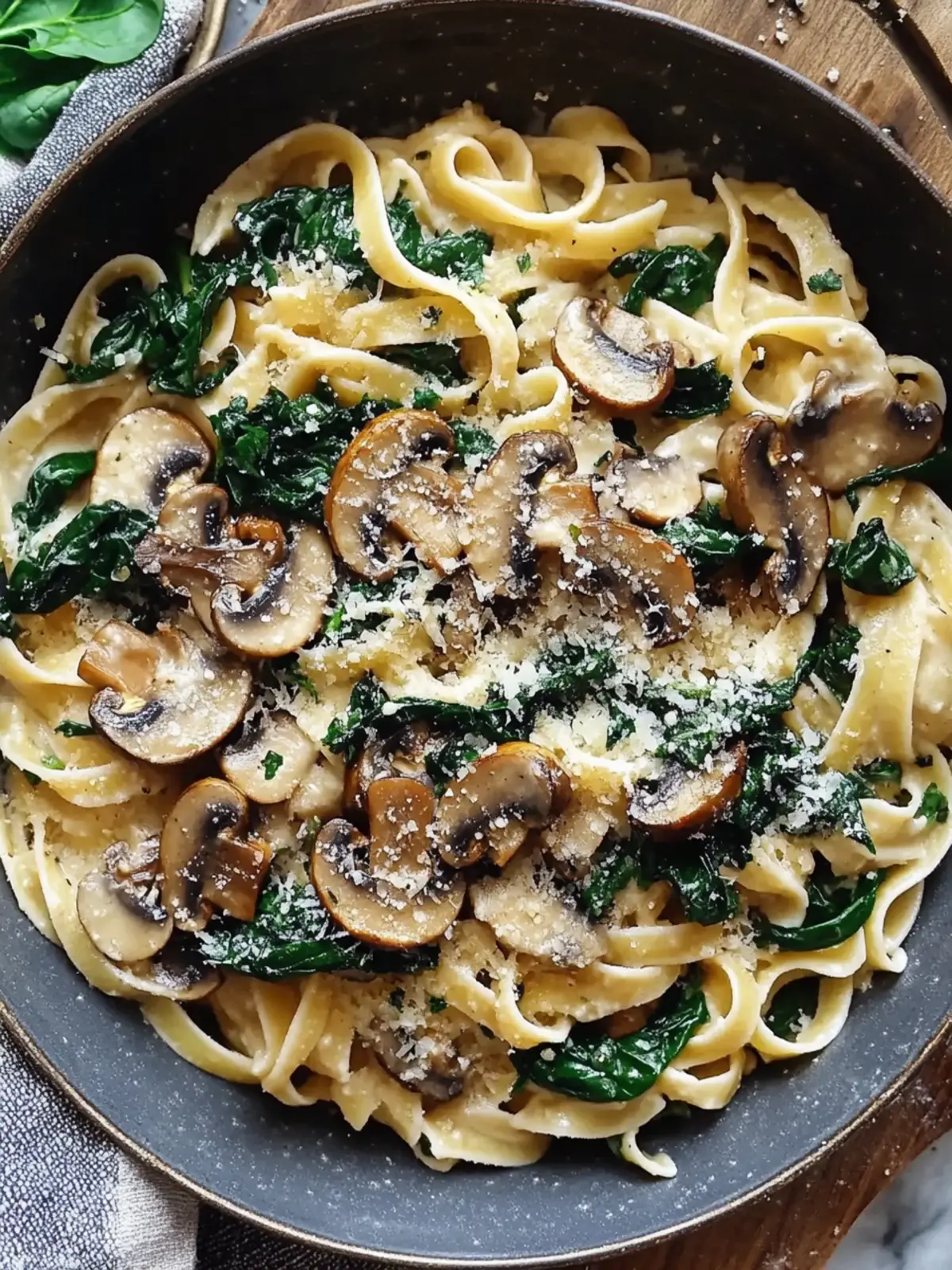 Creamy Spinach Mushroom Pasta That's Ready in 25 Minutes 4 Spinach Mushroom Pasta