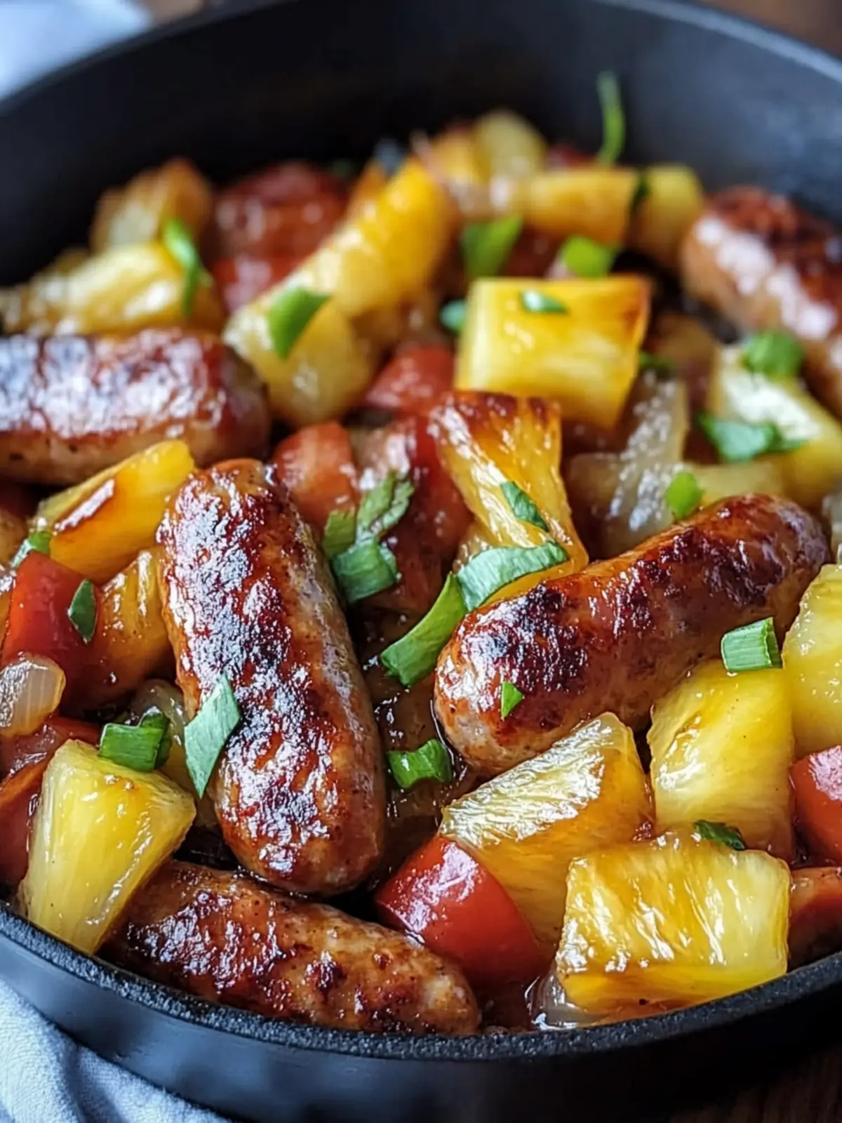 Pineapple Brown Sugar Sausage Skillet: Sweet & Savory Bliss 3 Pineapple Brown Sugar Sausage Skillet