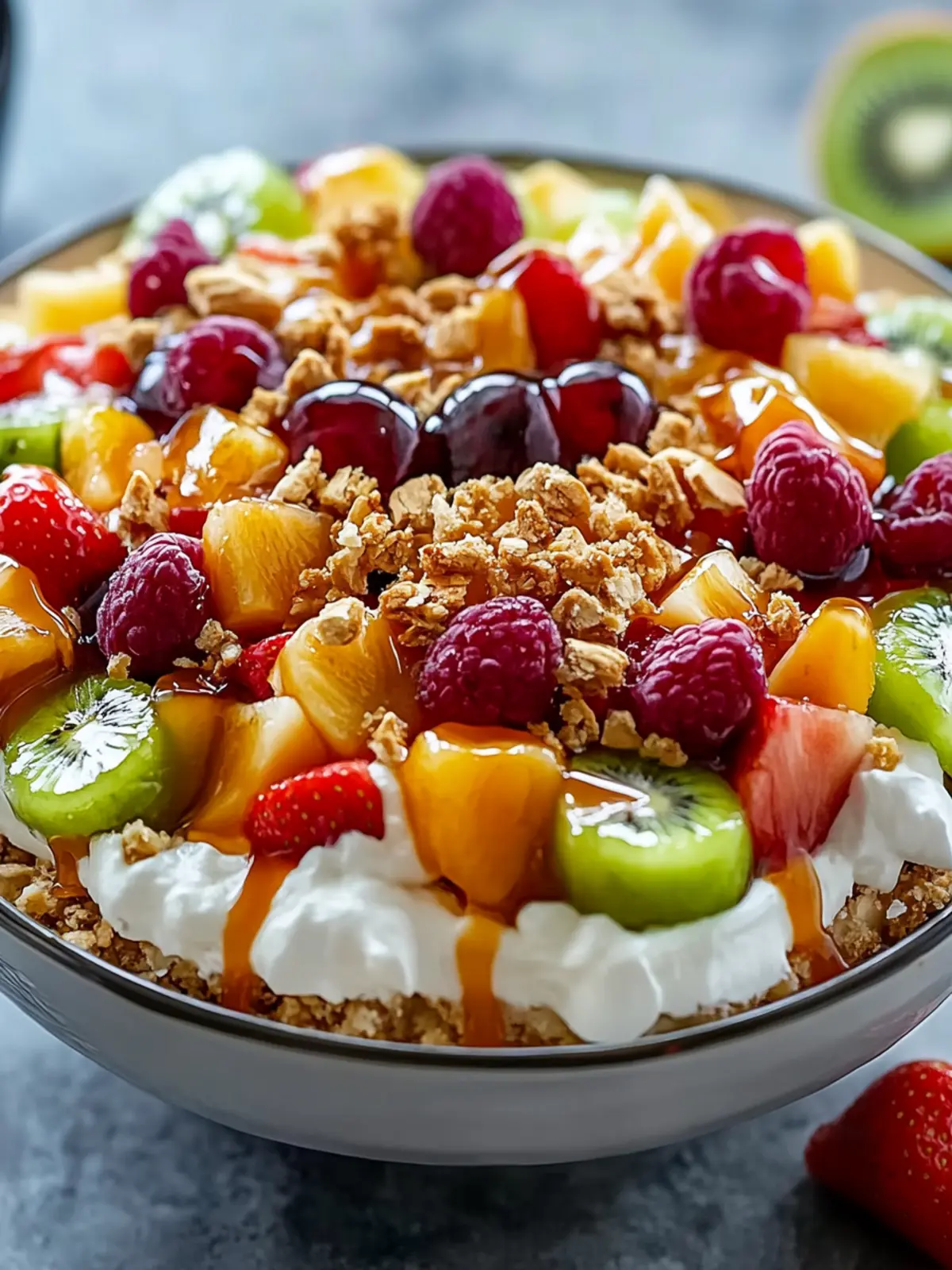 Caramel Crunch Cheesecake Fruit Salad: A Sweet Refreshing Treat 5 Caramel Crunch Cheesecake Fruit Salad