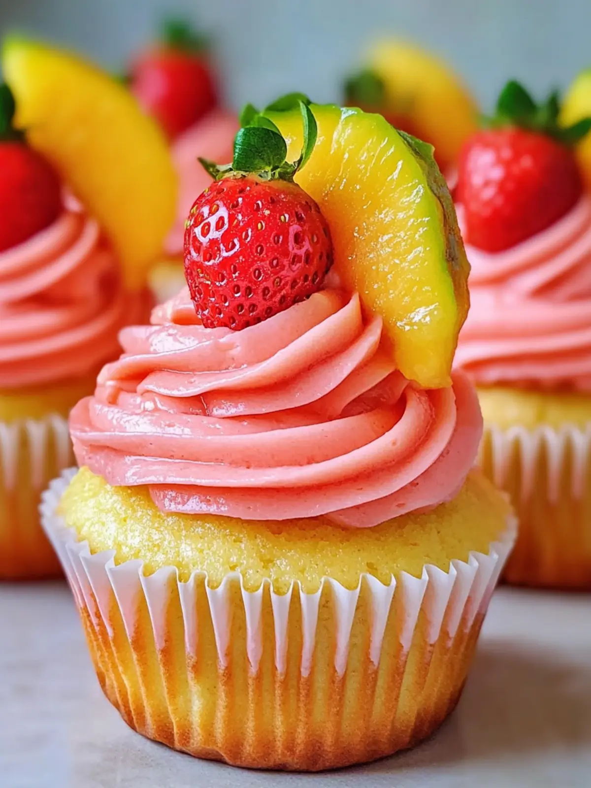 Tropical Strawberry Mango Margarita Cupcakes for Endless Summer Fun 2 Tropical Strawberry Mango Margarita Cupcakes
