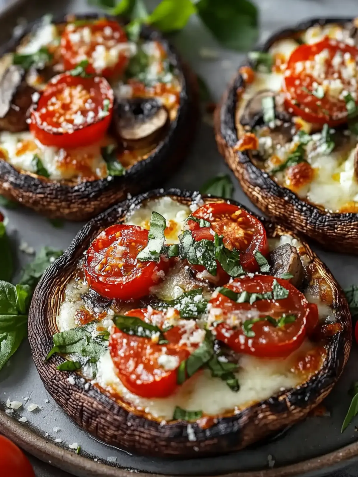 Delicious Low-Carb Portobello Pizzas Ready in 20 Minutes 2 Low-Carb Portobello Pizzas