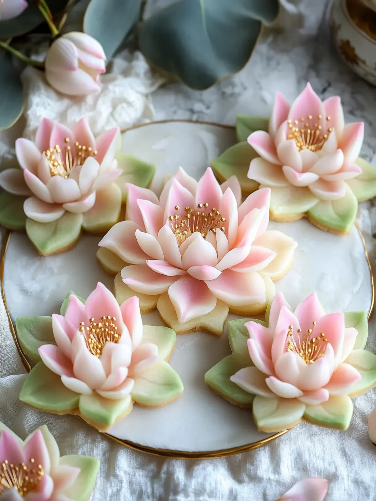 Delicious Lotus Flower Cookies with Fun Buttercream Joy 3 Lotus Flower Cookies