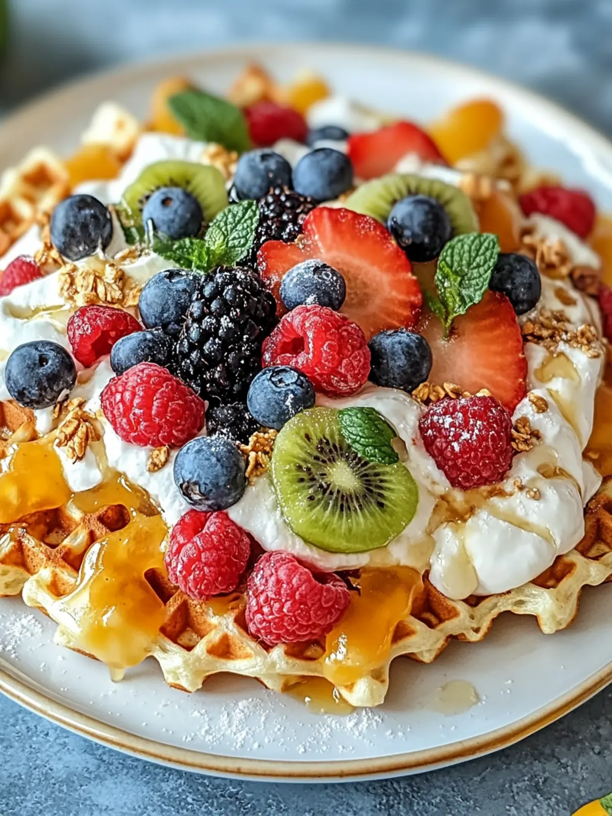 Delicious Fruity Breakfast Waffle Nachos for a Joyful Morning 5 Fruity Breakfast Waffle Nachos