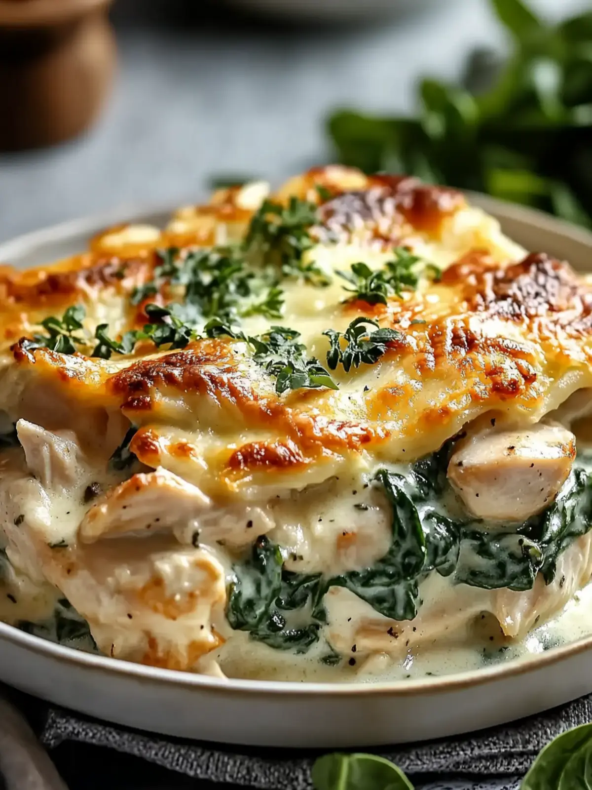 Creamy Chicken and Spinach Casserole for Cozy Family Nights 4 Creamy Chicken and Spinach Casserole