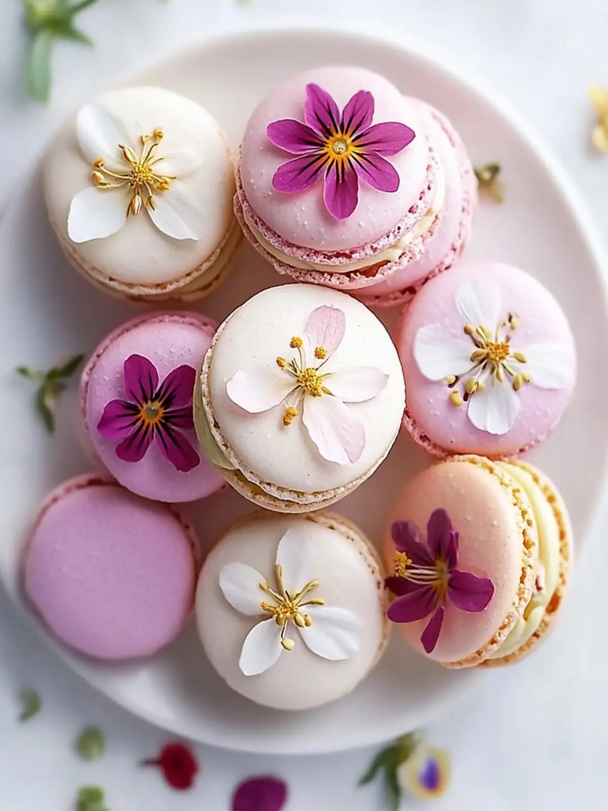 Delicious Flower Macarons: Easy Gluten-Free Baking Fun 5 Flower Macarons