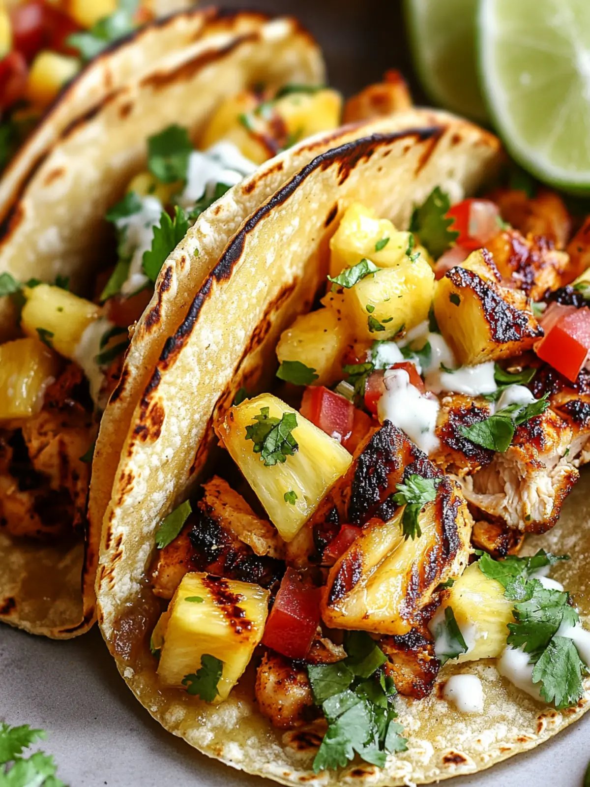 Zesty Chili Lime Chicken Tacos with Pineapple Salsa Bliss 5 Chili Lime Chicken Tacos with Grilled Pineapple Salsa