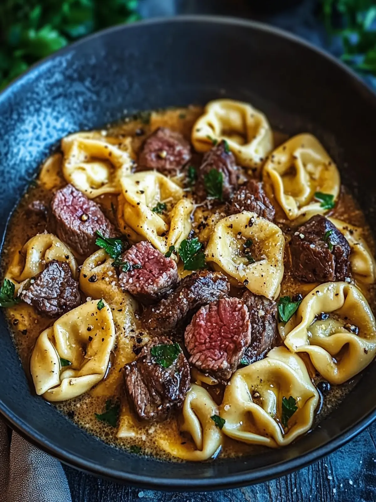 Garlic Steak Tortellini Skillet: 30-Minute Comfort Yum! 3 Garlic Steak Tortellini