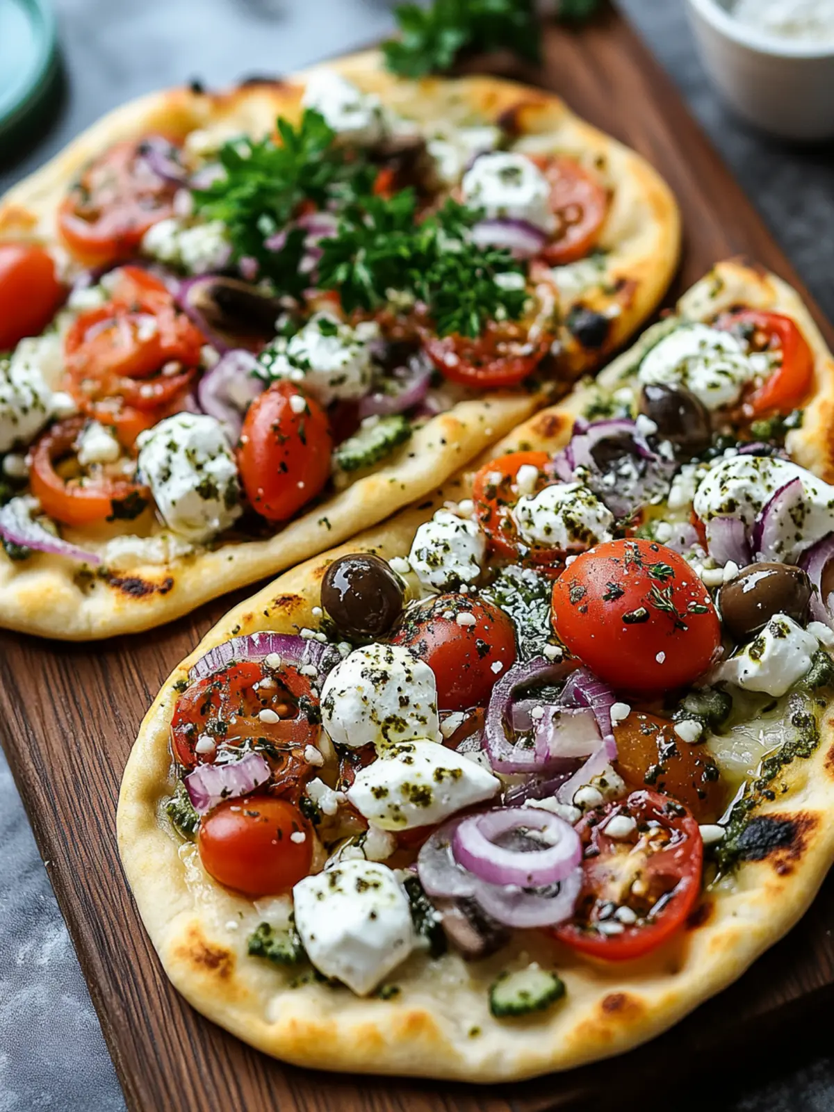 Savory Mediterranean Naan Pizzas for Quick Weeknight Dinners 5 Mediterranean Naan Pizzas