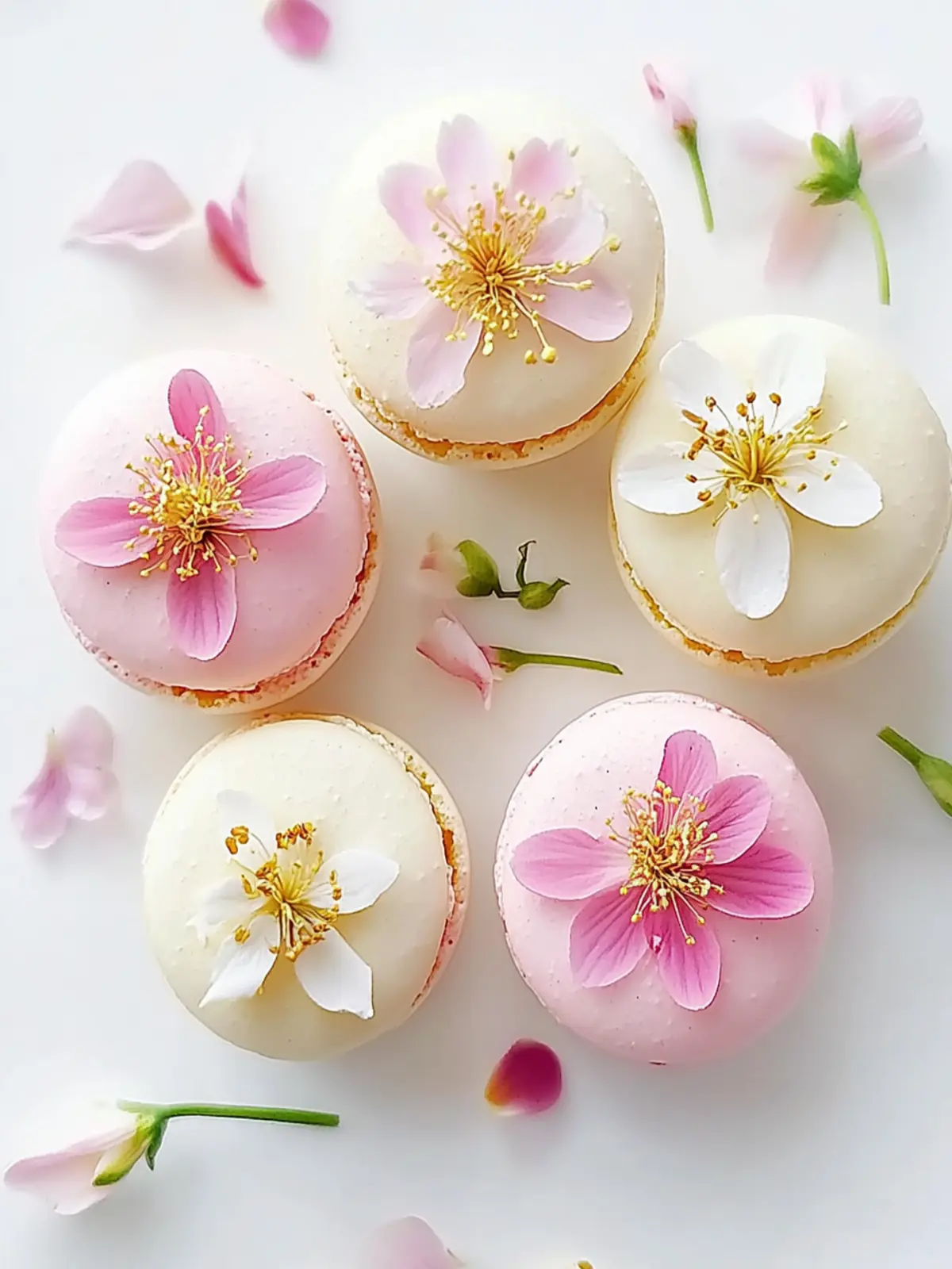 Delicious Flower Macarons: Easy Gluten-Free Baking Fun 3 Flower Macarons