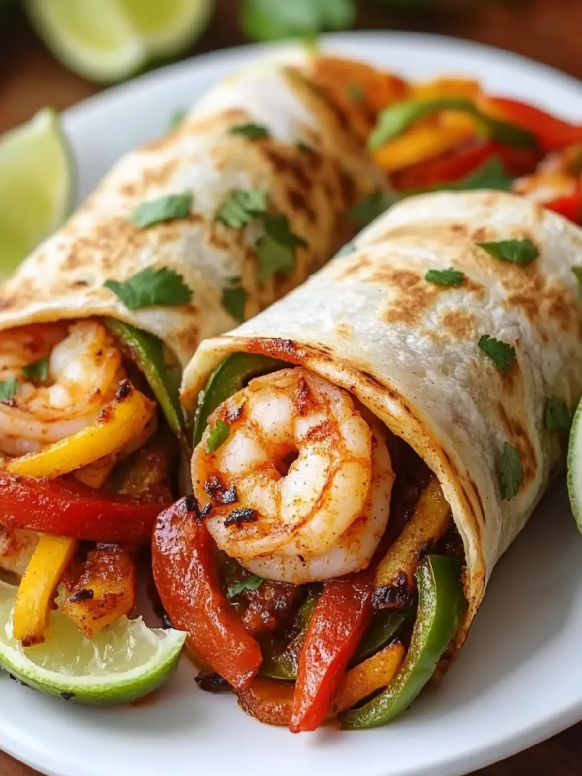 Savory Shrimp Fajita Wraps: A Quick Family Favorite! 2 Shrimp Fajita Wraps