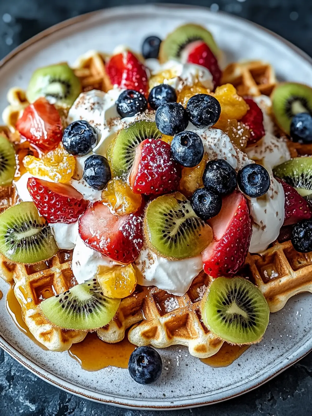 Fruity Breakfast Waffle Nachos for a Colorful Morning Boost 2 Fruity Breakfast Waffle Nachos