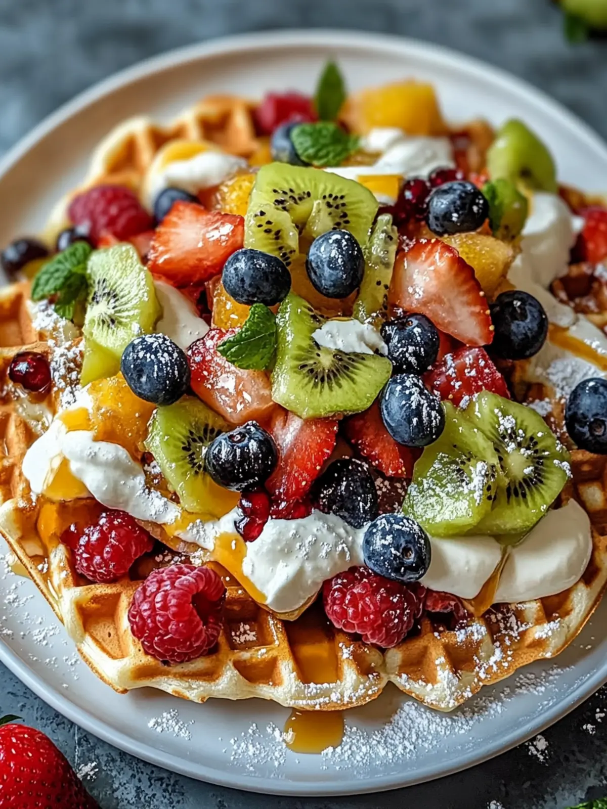 Fruity Breakfast Waffle Nachos for a Colorful Morning Boost 3 Fruity Breakfast Waffle Nachos
