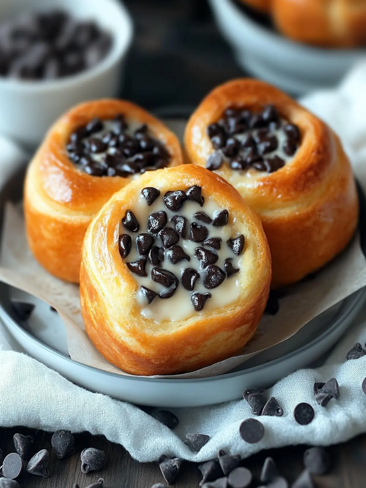 Delectable Chocolate Chip Vanilla Custard Brioches to Savor 2 Chocolate Chip Vanilla Custard Brioches