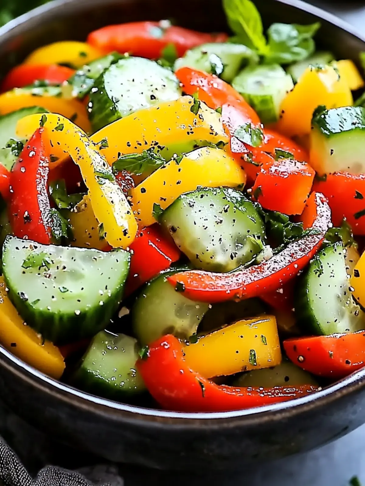 Crisp Cucumber Sweet Pepper Salad: A No-Cook Summer Delight 4 Cucumber Sweet Pepper Salad