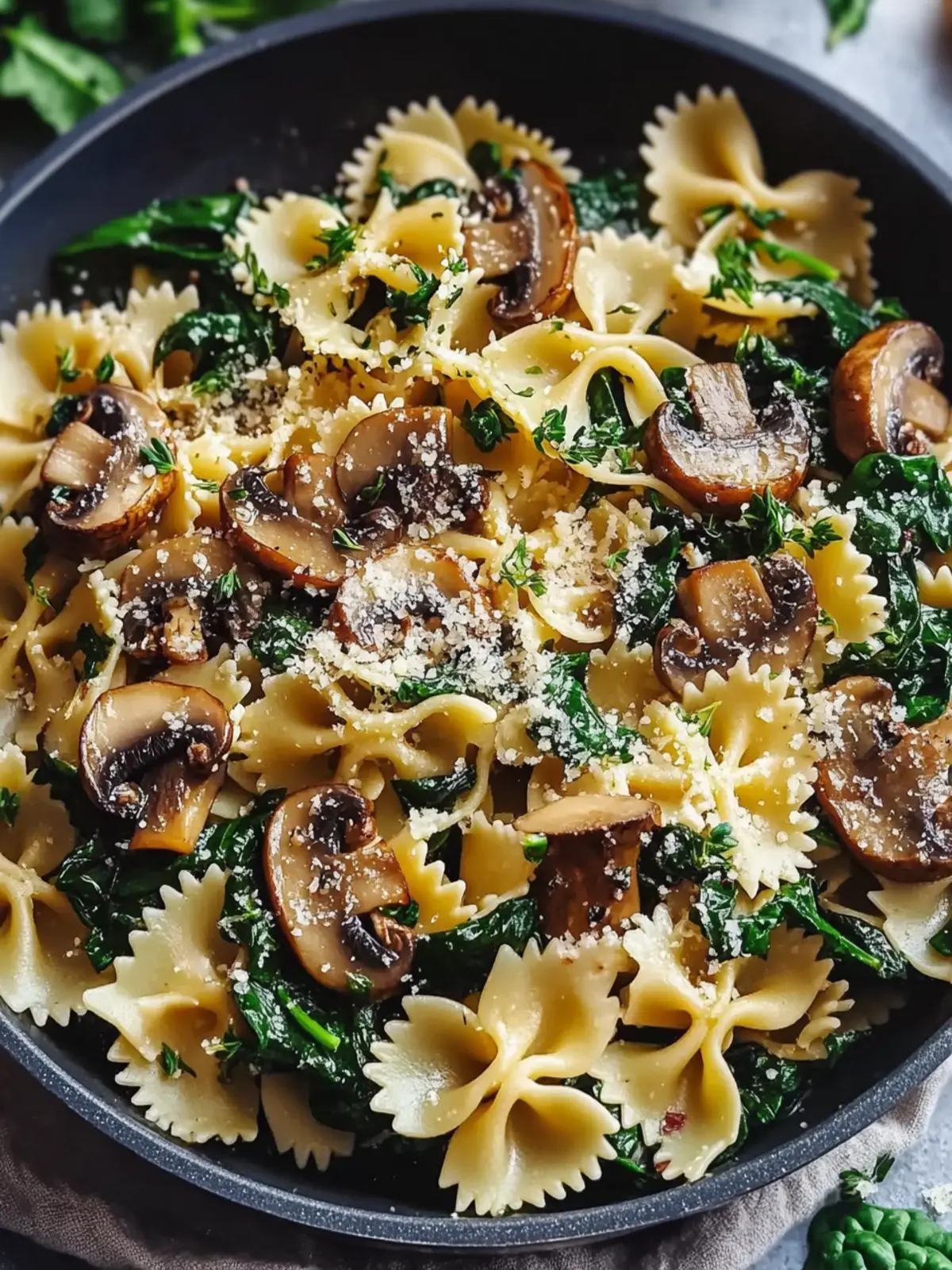 Creamy Spinach Mushroom Pasta That's Ready in 25 Minutes 3 Spinach Mushroom Pasta