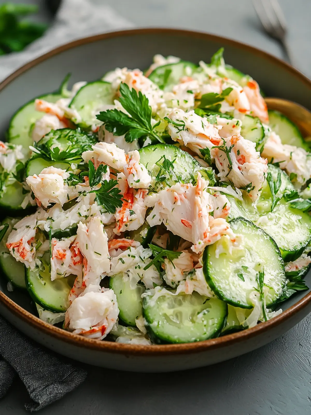 Delicious Cucumber Salad with Crab Meat in Just 10 Minutes 4 Cucumber Salad with Crab Meat