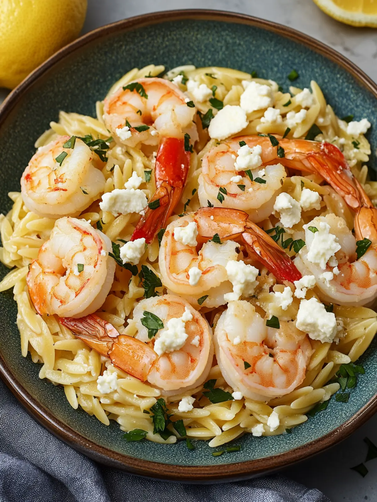 Lemon Feta Orzo Shrimp: Your Quick Taste of Mediterranean Bliss 3 Lemon Feta Orzo Shrimp