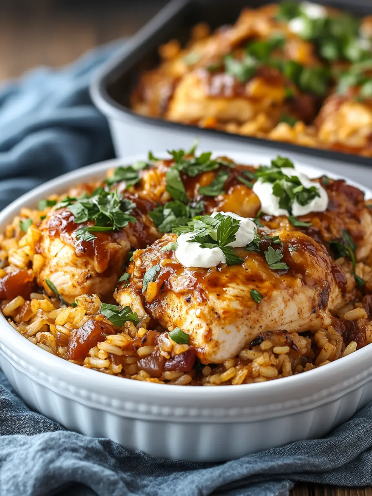 Savor the Comfort: BBQ Ranch Chicken & Rice Bake Delight 5 BBQ Ranch Chicken & Rice Bake