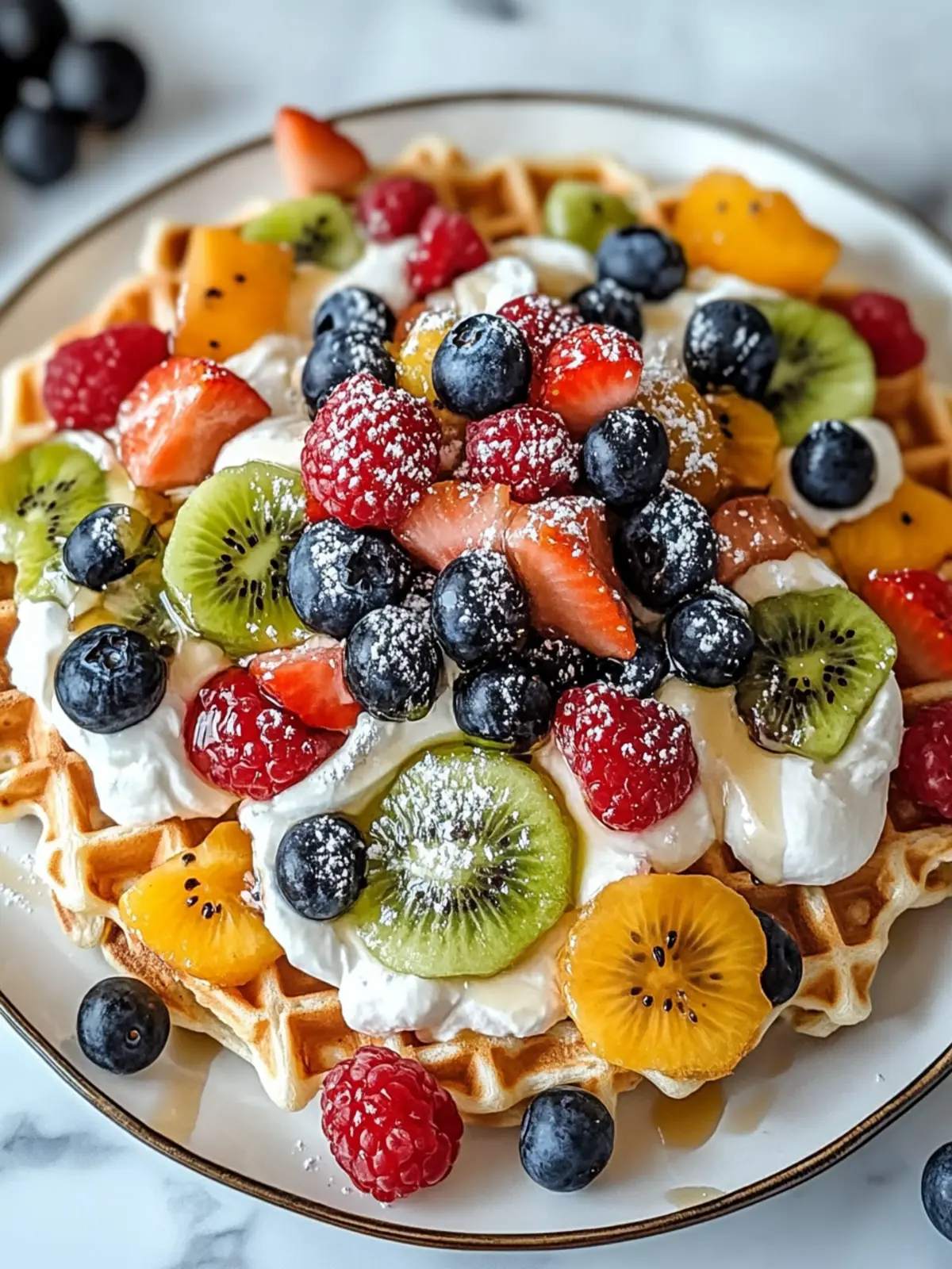 Delicious Fruity Breakfast Waffle Nachos for a Joyful Morning 4 Fruity Breakfast Waffle Nachos