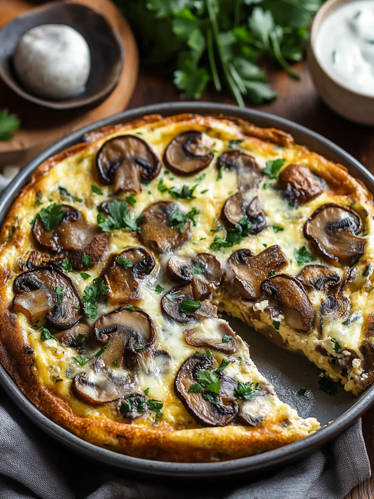 Delicious Frittata with Mushrooms and Gruyère for Brunch Bliss 3 Frittata with Mushrooms and Gruyère