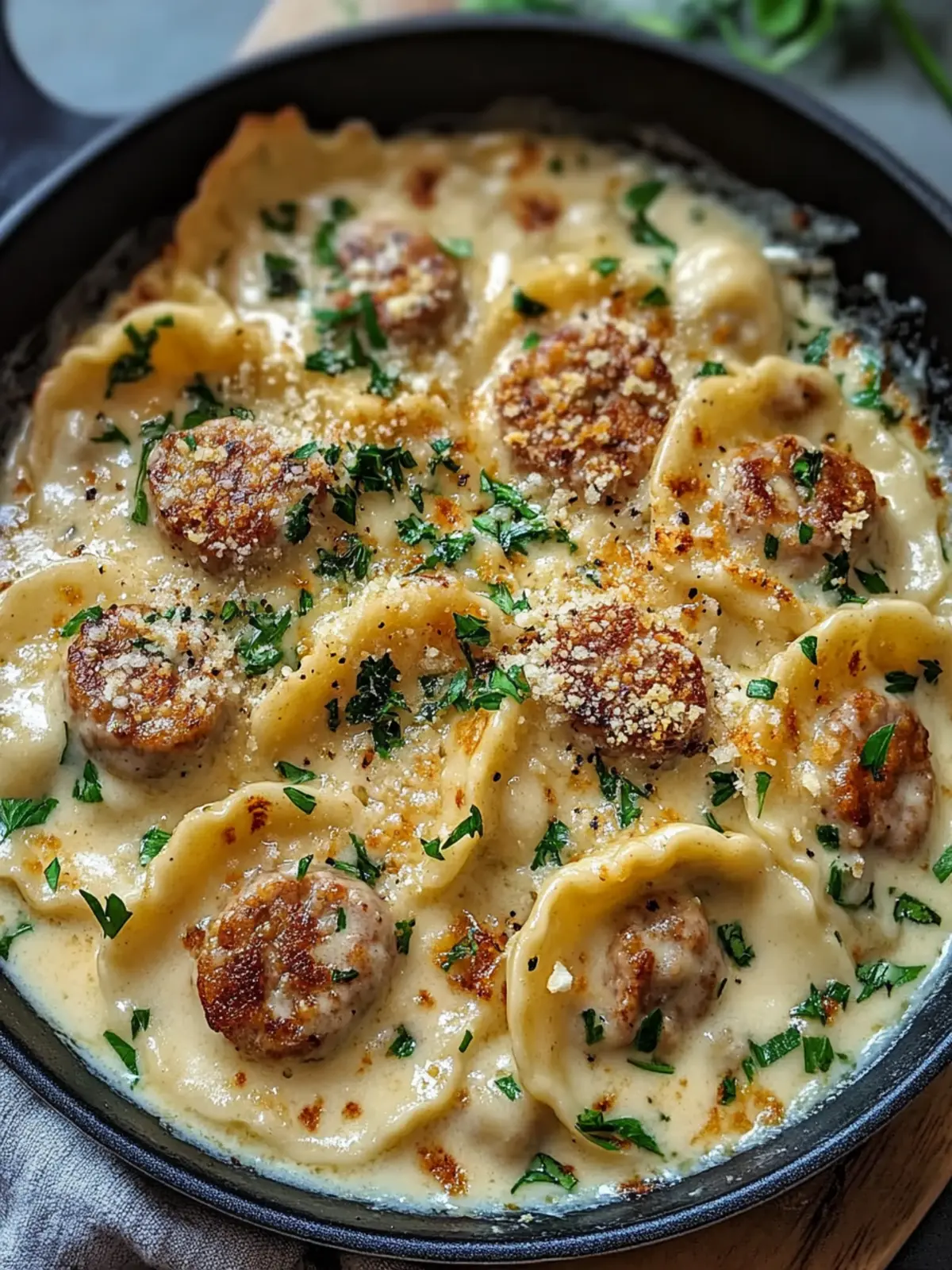 One-Pan Creamy Pierogi with Turkey Sausage for Busy Weeknights 5 One-Pan Creamy Pierogi with Turkey Sausage
