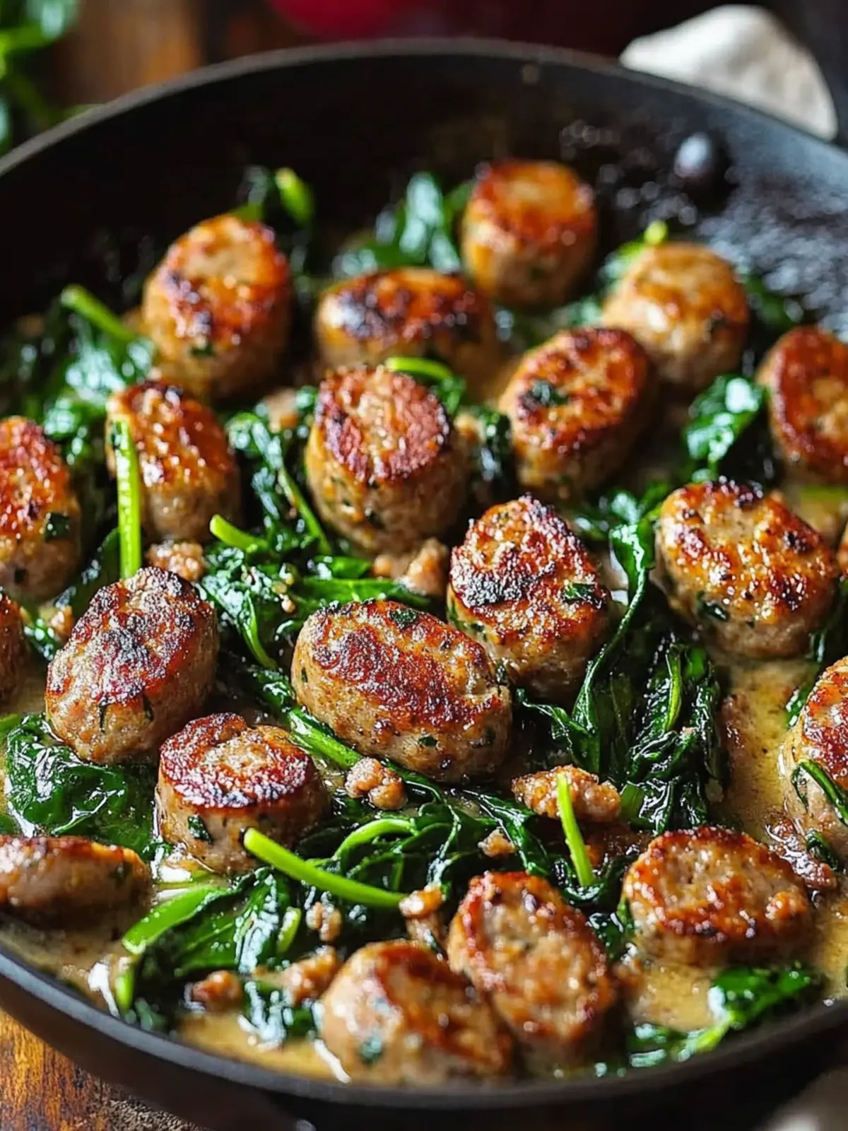 Savory Sausage & Spinach Skillet in Just 25 Minutes! 2 Sausage & Spinach Skillet