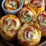 Delicious Baked Ham and Cheese Rolls with Honey Mustard Sauce 6 Baked Ham and Cheese Rolls