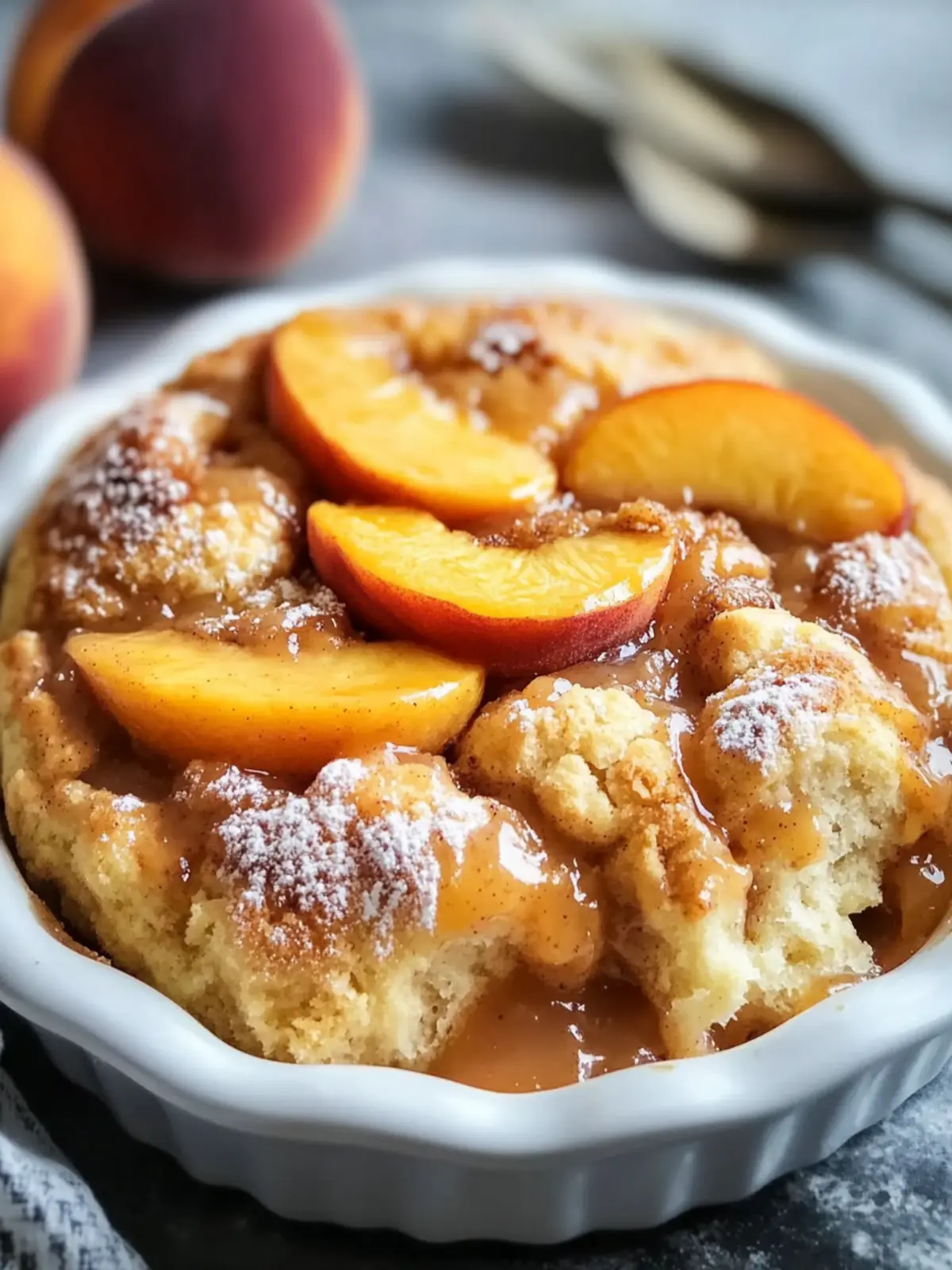 Peach Cobbler Cinnamon Rolls: Warm, Fluffy Bliss Awaits 2 Peach Cobbler Cinnamon Rolls