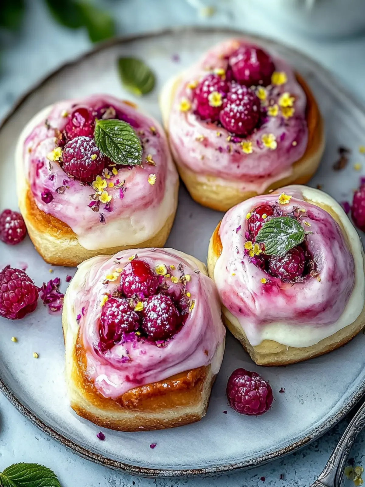 Raspberry and Rose Cheesecake Buns for a Sweet Escape 3 Raspberry and Rose Cheesecake Buns