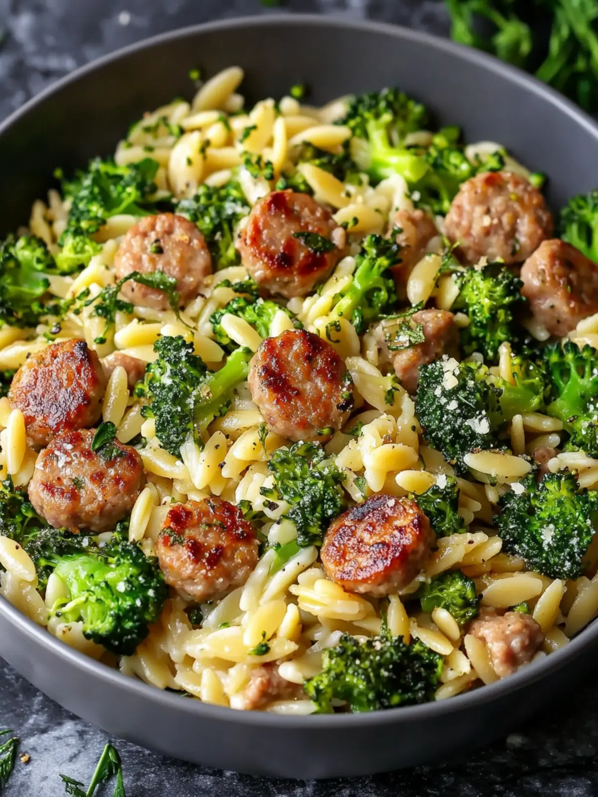 Satisfy Your Cravings with Easy Sausage Broccoli Orzo 2 Sausage Broccoli Orzo
