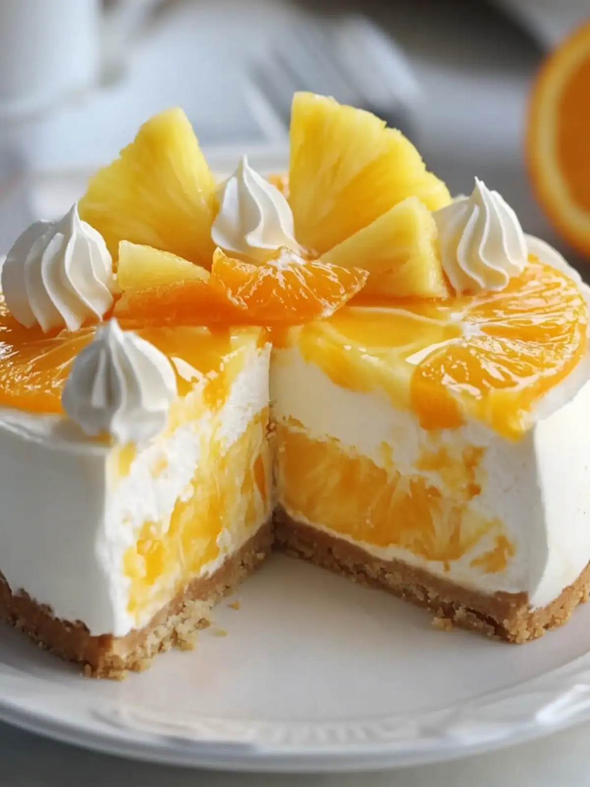 No Bake Orange Pineapple Cheesecake That's a Breeze to Make 5 No Bake Orange Pineapple Cheesecake