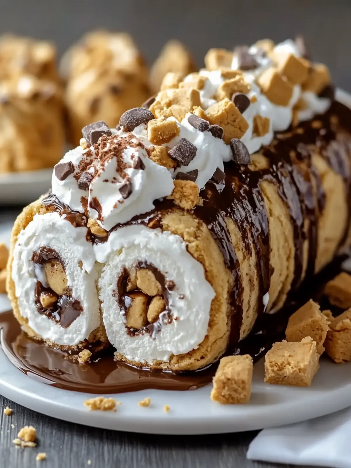 S’mores Explosion Cookie Dough Ice Cream Rolls for Summer Fun 5 S’mores Explosion Cookie Dough Ice Cream Rolls