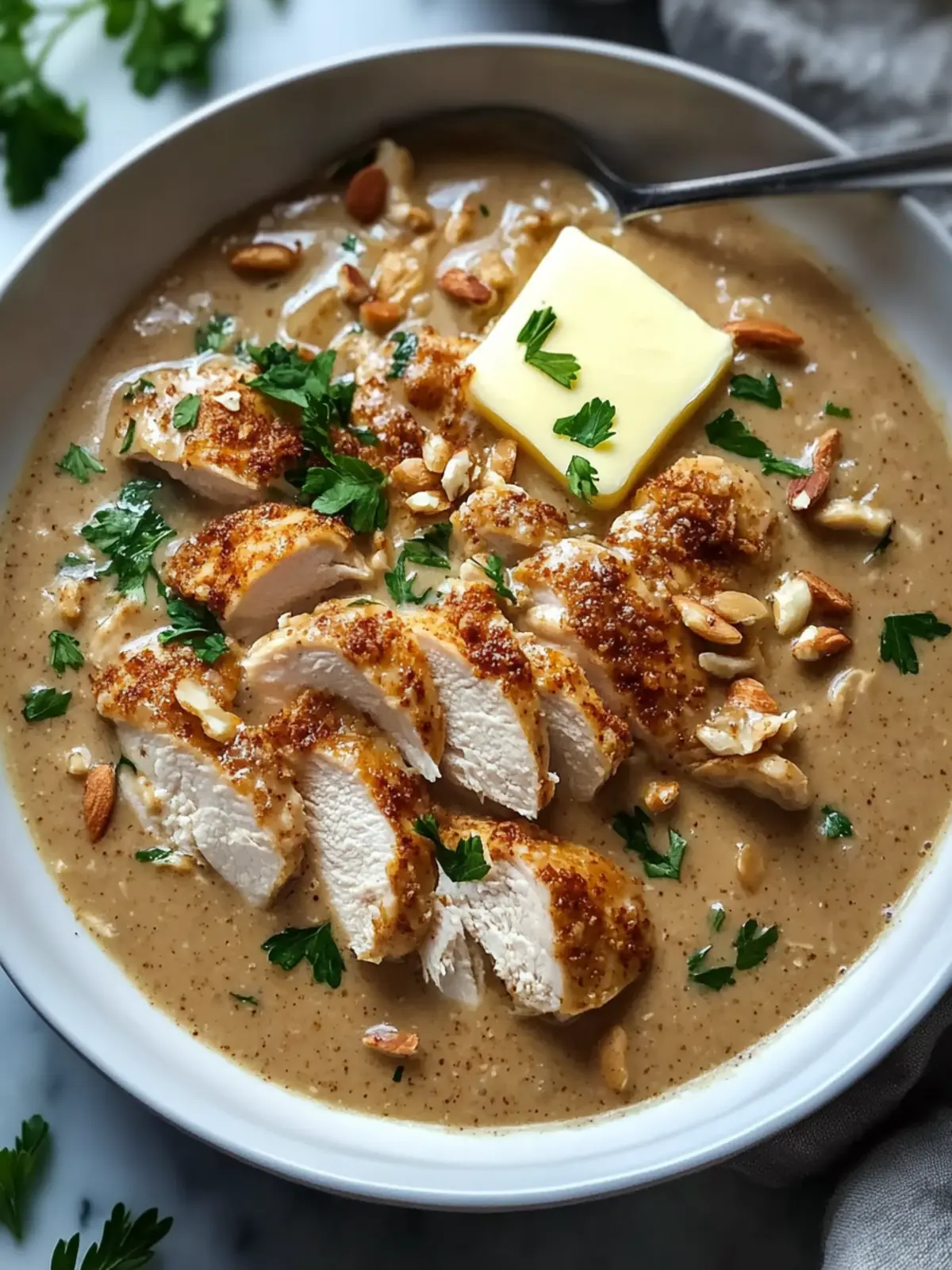 Creamy Almond Chicken Gravy with Butter in 30 Minutes 3 Almond Chicken Gravy with Butter