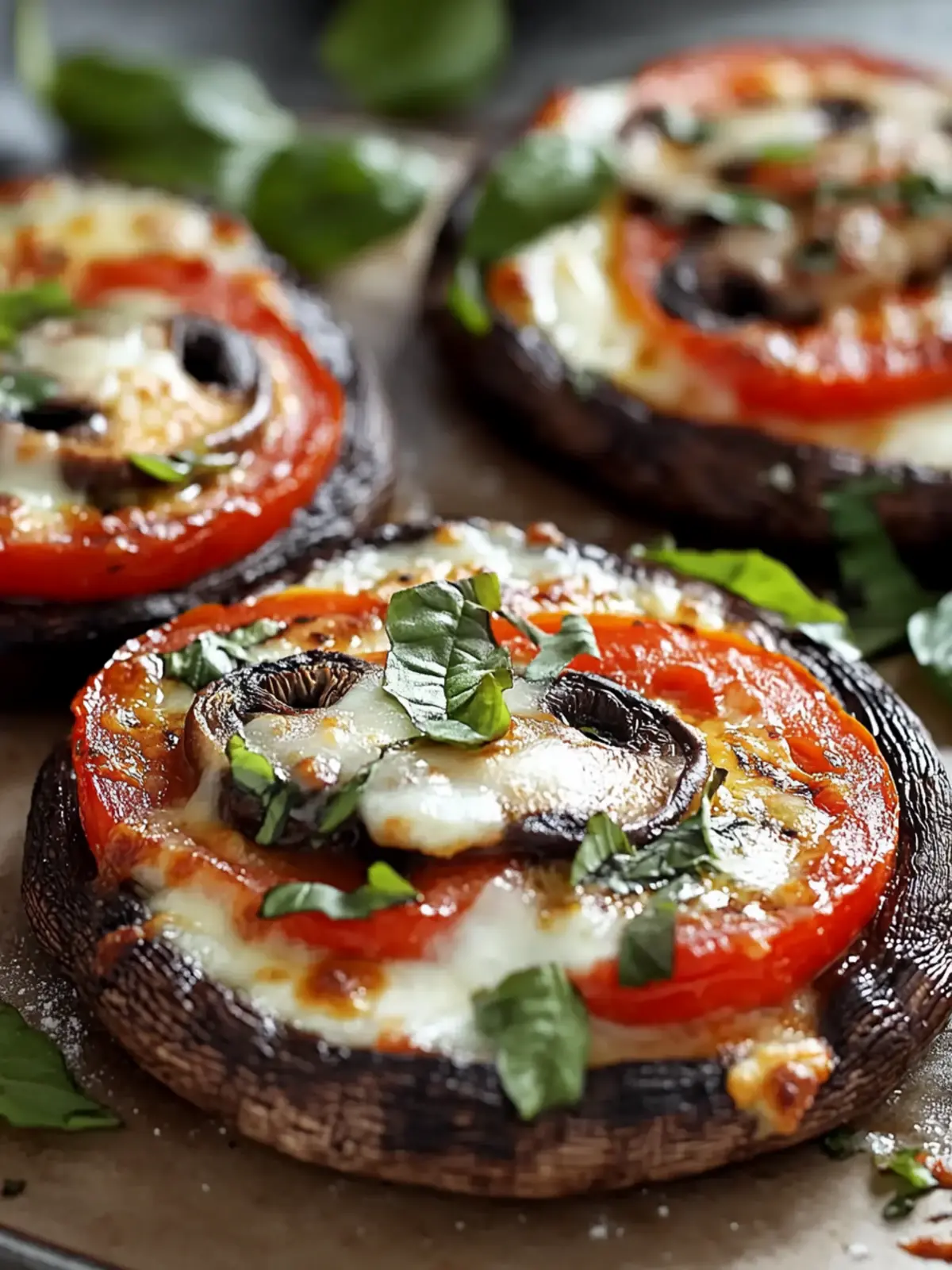 Delicious Low-Carb Portobello Pizzas Ready in 20 Minutes 4 Low-Carb Portobello Pizzas