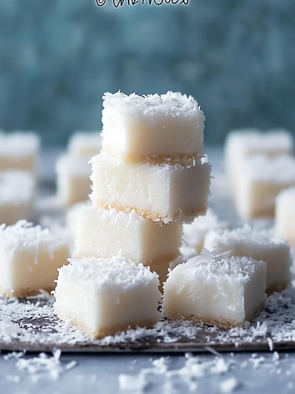 Delicious Coconut Rum Snow Squares: No-Bake Tropical Bliss 2 Coconut Rum Snow Squares