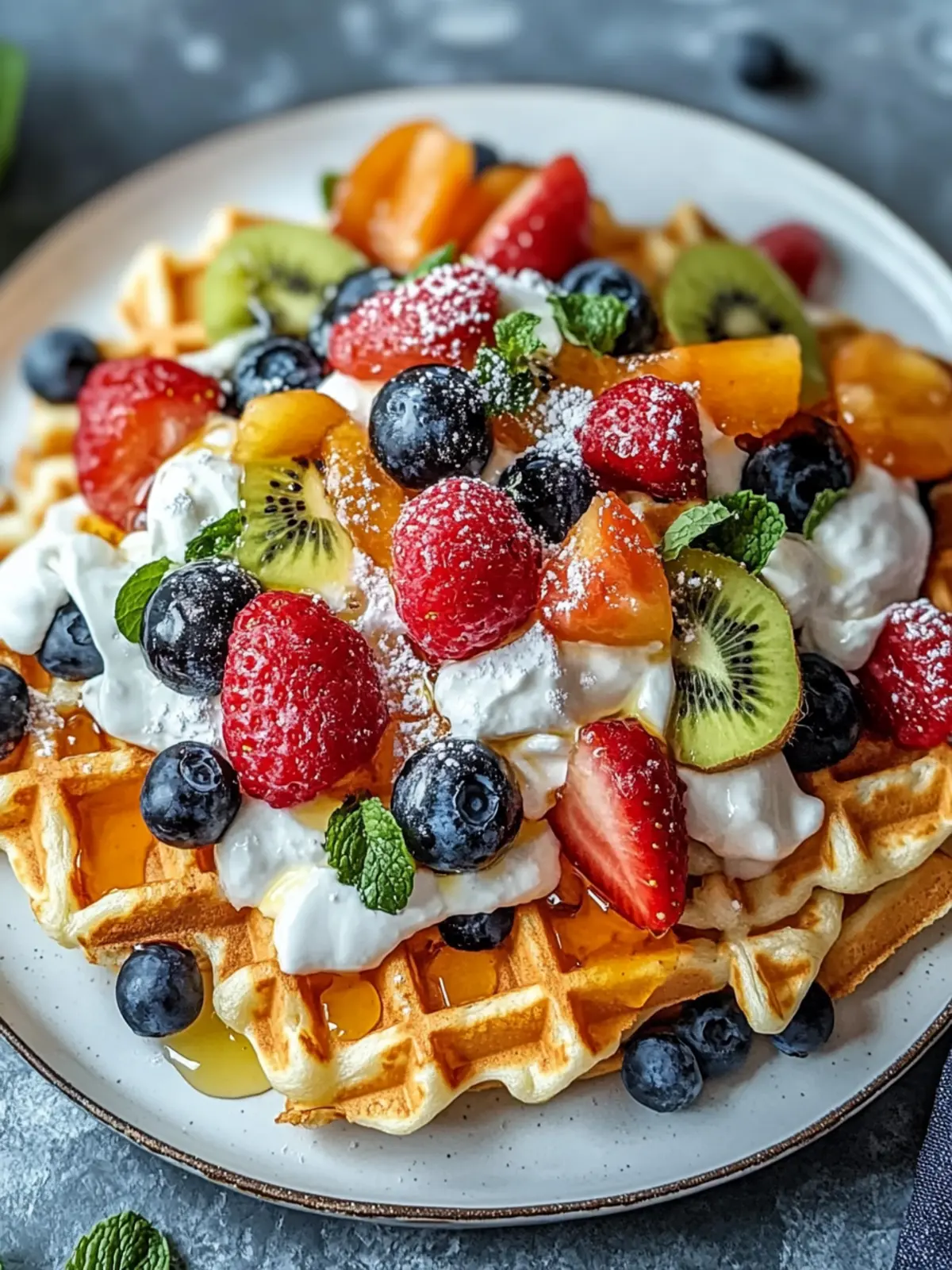 Fruity Breakfast Waffle Nachos for a Colorful Morning Boost 5 Fruity Breakfast Waffle Nachos