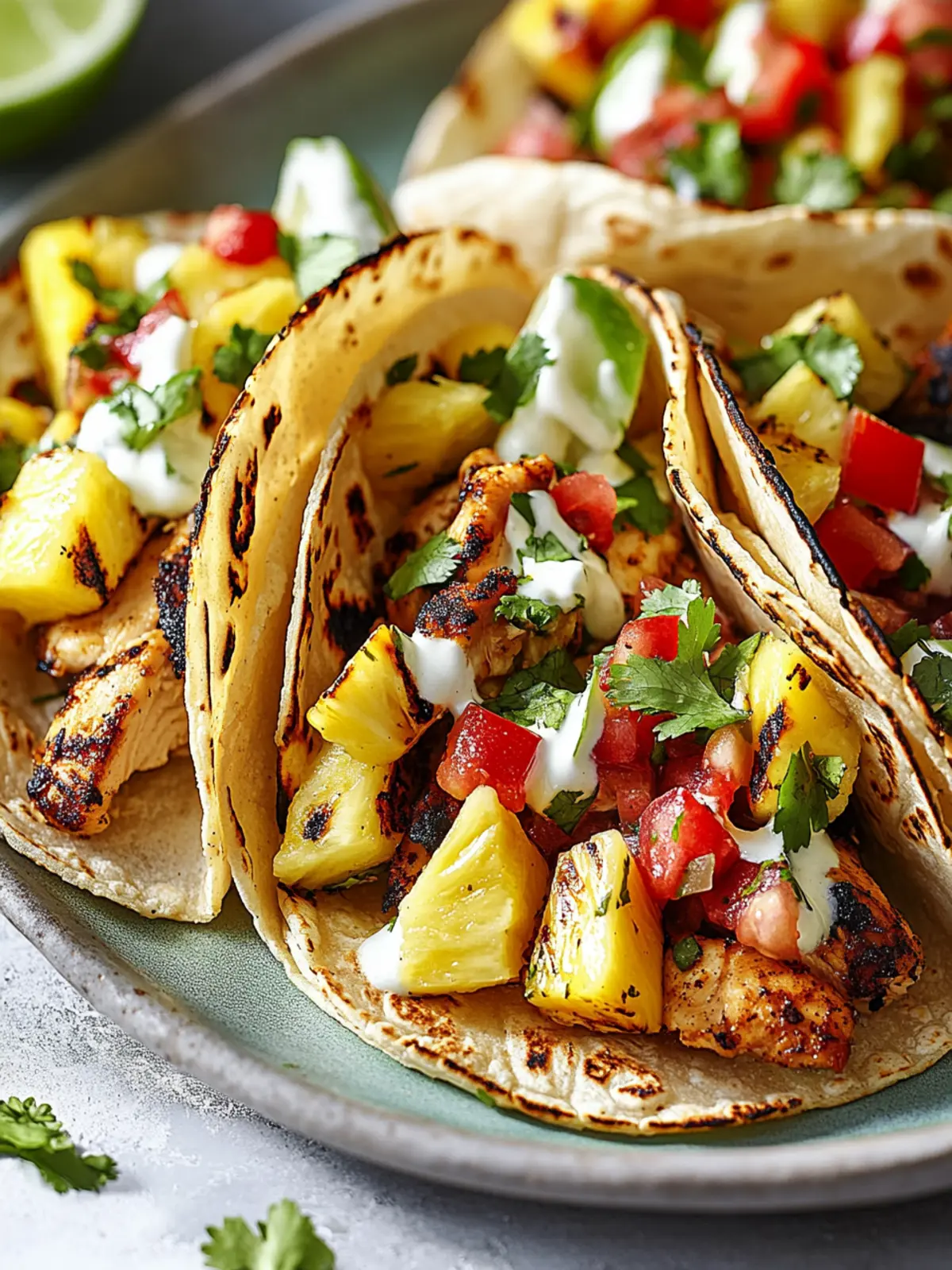 Zesty Chili Lime Chicken Tacos with Pineapple Salsa Bliss 4 Chili Lime Chicken Tacos with Grilled Pineapple Salsa