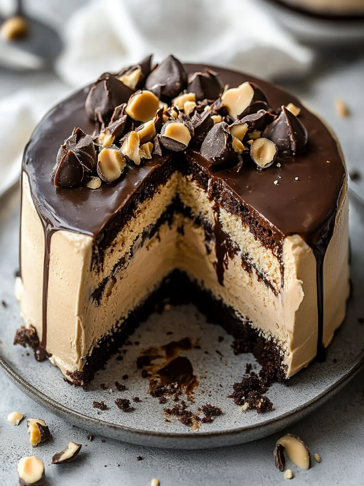 Decadent Chocolate Peanut Butter Ice Cream Cake for Summer Fun 5 Chocolate Peanut Butter Ice Cream Cake