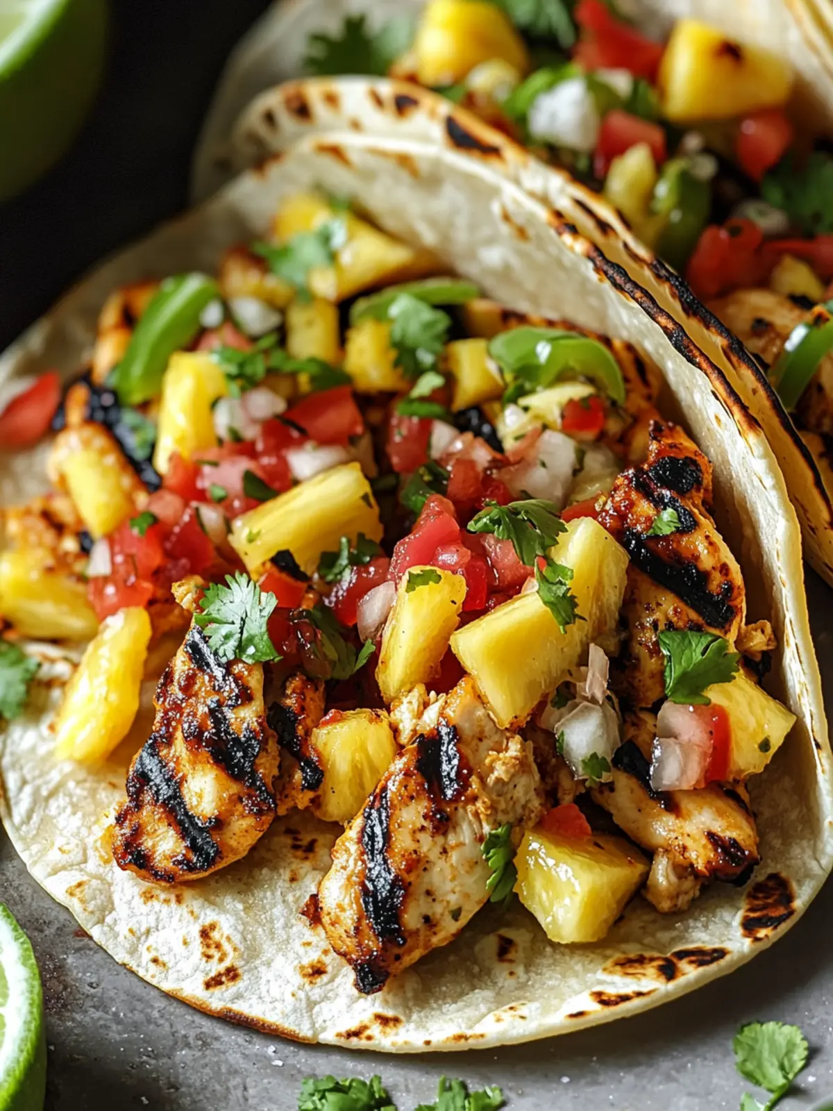 Zesty Chili Lime Chicken Tacos with Pineapple Salsa Bliss 3 Chili Lime Chicken Tacos with Grilled Pineapple Salsa