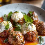 Burrata-Stuffed Meatballs: Creamy Comfort in Every Bite 6 Burrata-Stuffed Meatballs