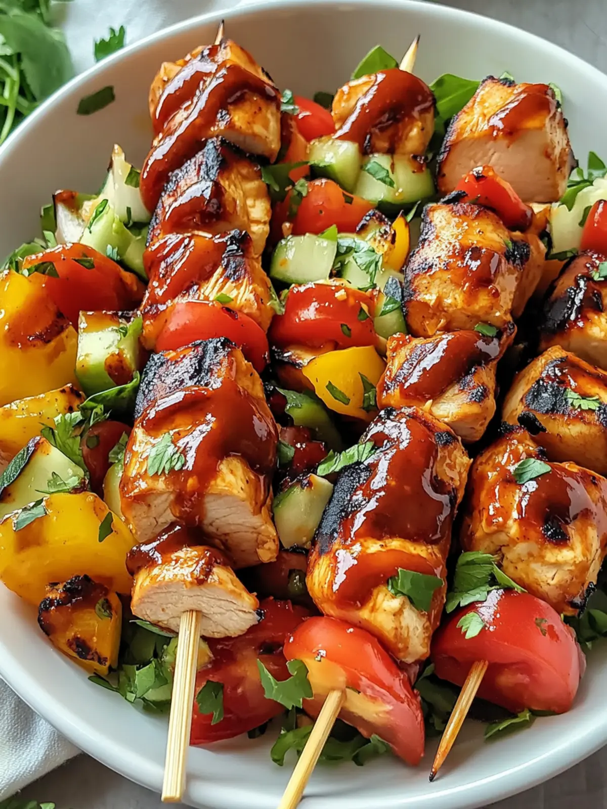 BBQ Chicken Skewer Salad: A Sizzling Summer Favorite 4 BBQ Chicken Skewer Salad