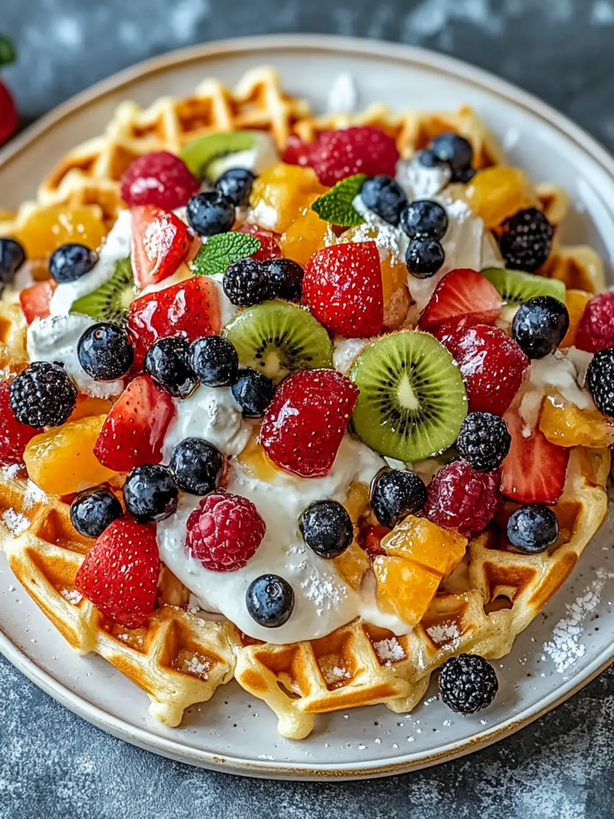 Delicious Fruity Breakfast Waffle Nachos for a Joyful Morning 3 Fruity Breakfast Waffle Nachos
